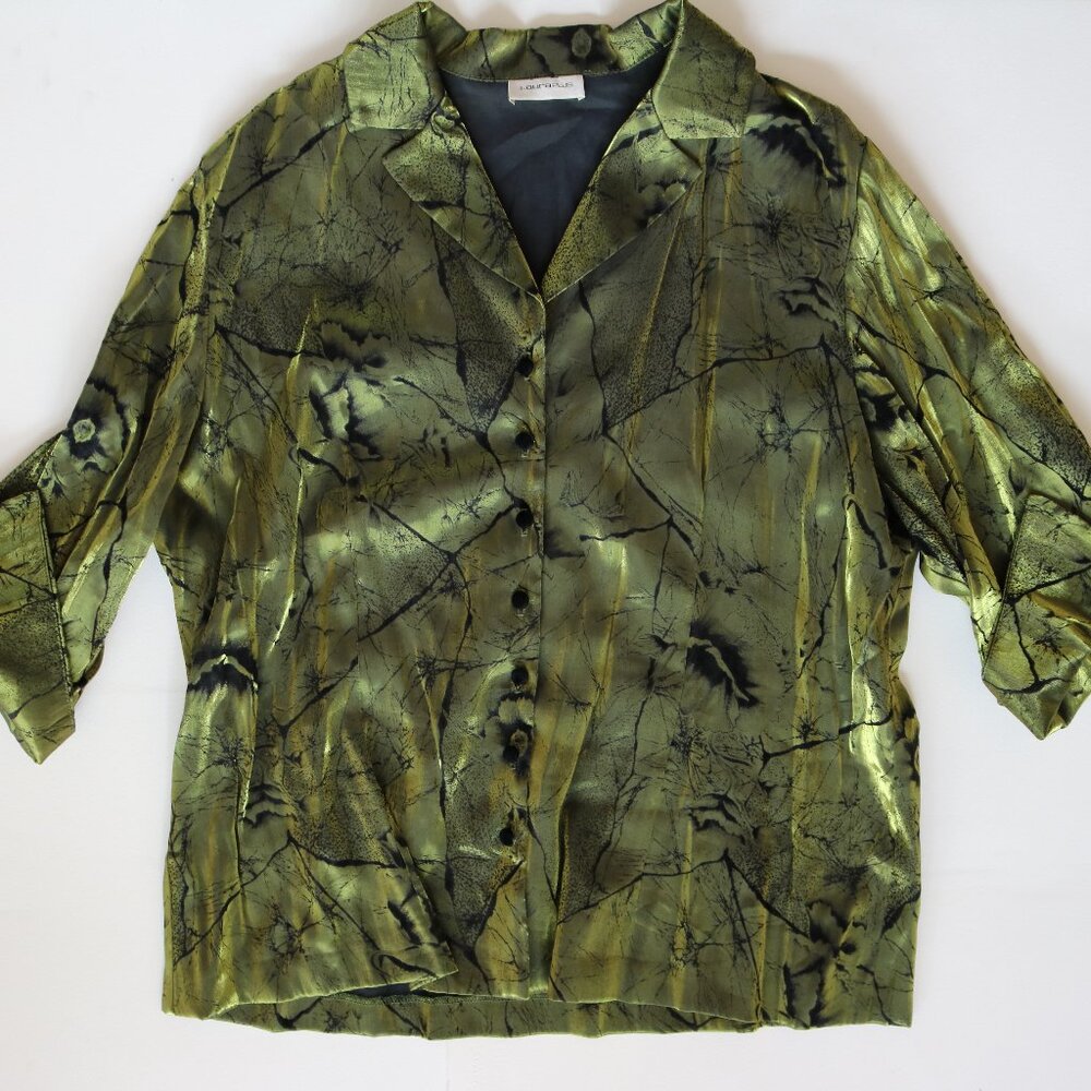 Shimmery Green Gothic Blouse